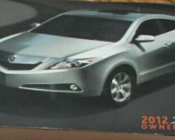 2012 Acura ZDX Owner's Manual