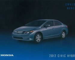 2012 Honda Civic Hybrid Owner's Manual
