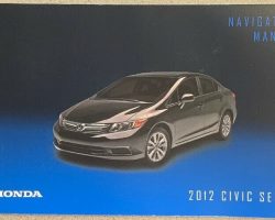 2012 Honda Civic Navigation System Owner's Manual