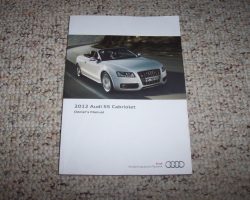 2012 Audi S5 Cabriolet Owner's Manual
