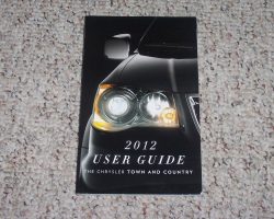2012 Chrysler Town & Country Owner's Operator Manual User Guide