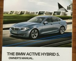 2013 BMW Active Hybrid 5 Owner's Manual