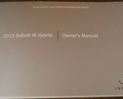 2013 Infiniti M Series Hybrid Owner's Manual