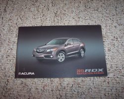 2013 Acura RDX Navigation System Owner's Manual