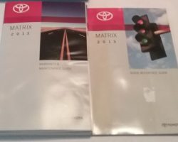 2013 Toyota Corolla Matrix Owner's Manual Set