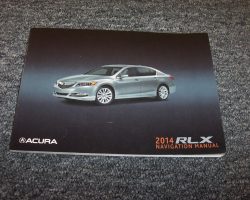 2014 Acura RLX Navigation System Owner's Manual