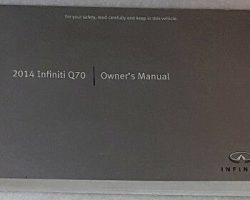 2014 Infiniti Q70 Owner's Manual