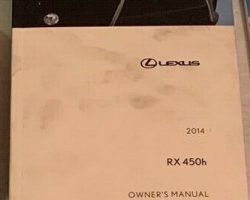 2014 Lexus RX450h Owner's Manual