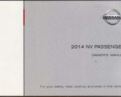 2014 Nissan NV Passenger Van Owner's Manual