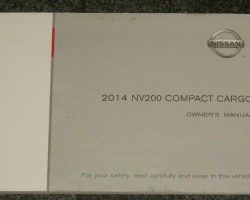 2014 Nissan NV200 Compact Cargo Van Owner's Manual
