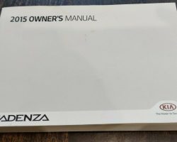 2015 Kia Cadenza Owner's Manual