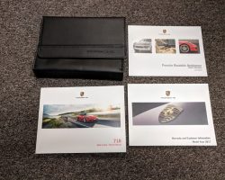 2017 Porsche 718 Cayman Owner's Manual Set