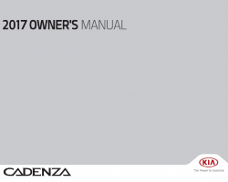2017 Kia Cadenza Owner's Manual