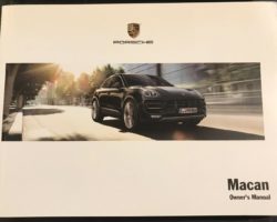 2017 Porsche Macan Owner's Manual