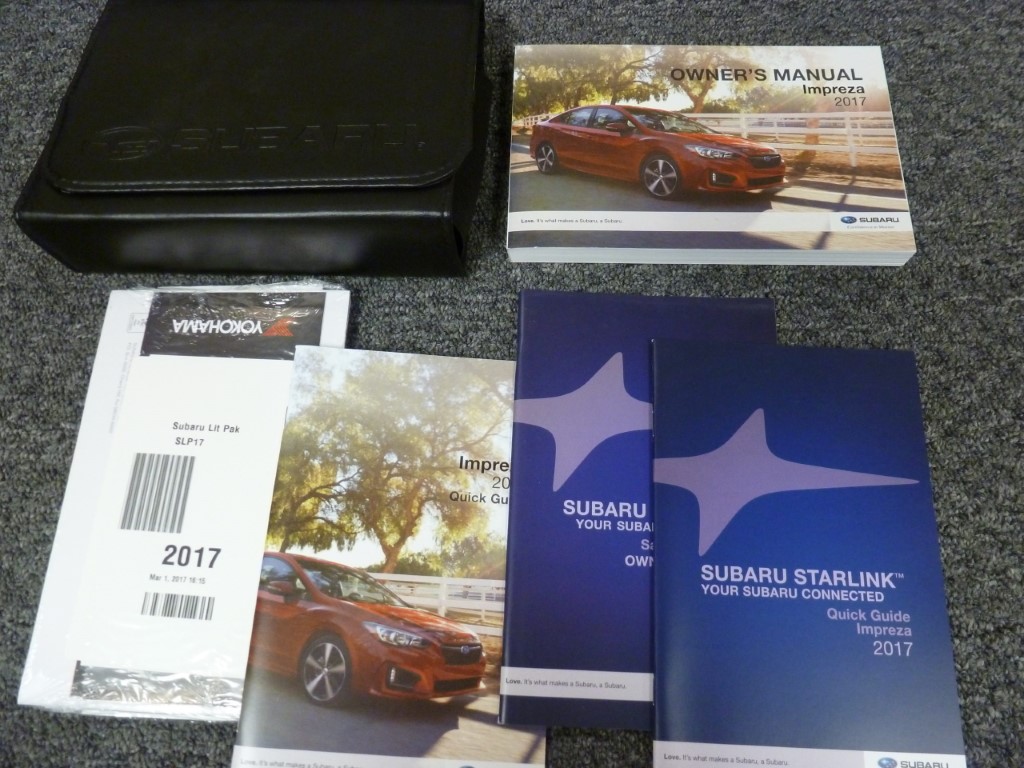 2017 Subaru Impreza Owner’s Manual Set – DIY Repair Manuals