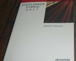 2017 Toyota Highlander Hybrid Owner's Manual