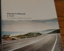 2017 Volkswagen E-Golf Owner's Manual