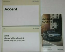 2018 Hyundai Accent Owner's Manual Set