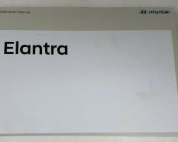 2018 Hyundai Elantra Owner's Manual