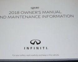 2018 Infiniti QX80 Owner's Manual