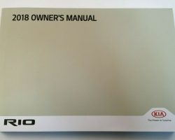 2018 Kia Rio Owner's Manual