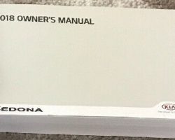 2018 Kia Sedona Owner's Manual