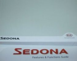 2018 Kia Sedona Owner's Manual Set