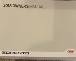 2018 Kia Sorento Owner's Manual