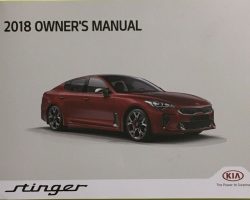 2018 Kia Stinger Owner's Manual