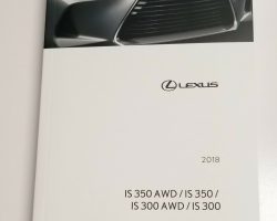 2018 Lexus IS300 & IS350 Owner's Manual
