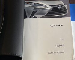2018 Lexus NX300h Owner's Manual Set
