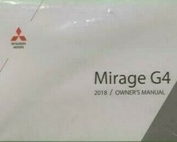 2018 Mitsubishi Mirage G4 Owner's Manual