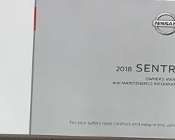 2018 Nissan Sentra Owner's Manual