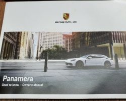 2018 Porsche Panamera Owner's Manual