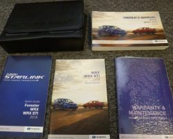 2018 Subaru WRX Owner's Manual Set