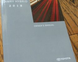 2018 Toyota Camry Hybrid Owner's Manual