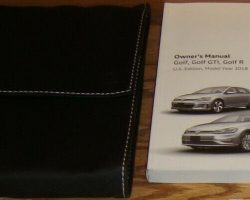 2018 Volkswagen Golf, Golf GTI & Golf R Owner's Manual Set