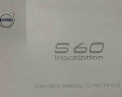 2018 Volvo S60 Inscription Owner's Manual