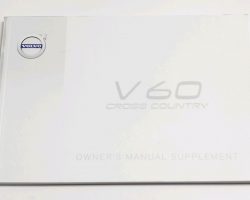 2018 Volvo V60 Cross Country Owner's Manual