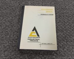 Allis-Chalmers 345 Loaders Hydraulic Schematic Manual