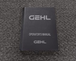 Gehl 283Z Excavators Owner Operator Maintenance Manual