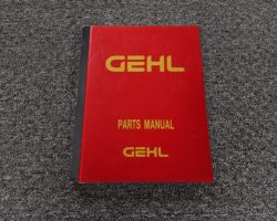 Gehl 283Z Excavators Parts Catalog Manual