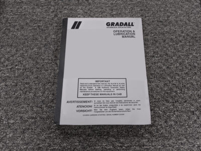 Gradall XL2300 Excavators Owner Operator Maintenance Manual