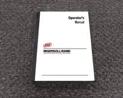 Ingersoll-Rand DD-118HF Compactor Owner Operator Maintenance Manual
