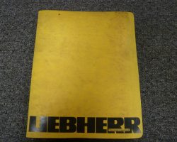 Liebherr 13 H Cranes Shop Service Repair Manual