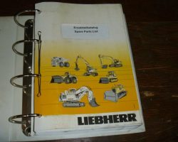 Liebherr A 312 Excavators Parts Catalog Manual