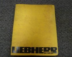 Liebherr HS 843 HD Cranes Shop Service Repair Manual