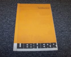 Liebherr LH 40 M Industry Litronic Cranes Owner Operator Maintenance Manual
