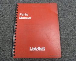 Link-Belt 110RT Parts Catalog Manual