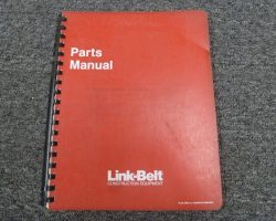 Link-Belt 460 X2 Excavators Parts Catalog Manual